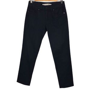 D. EXTERIOR | Women’s Navy Blue Textured Ankle Length Stretch Pants size 29